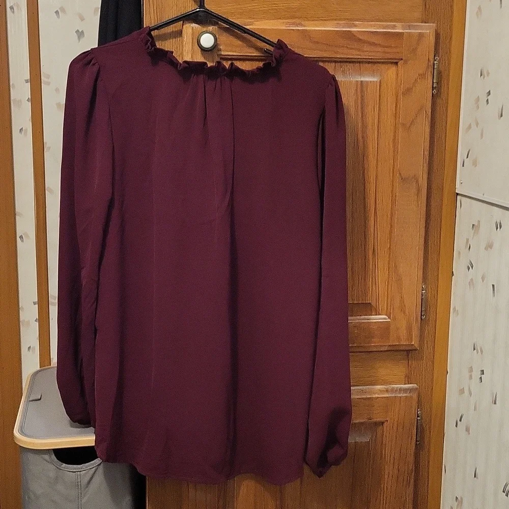 New V-neck Ruffled Top - Picture 2 of 2